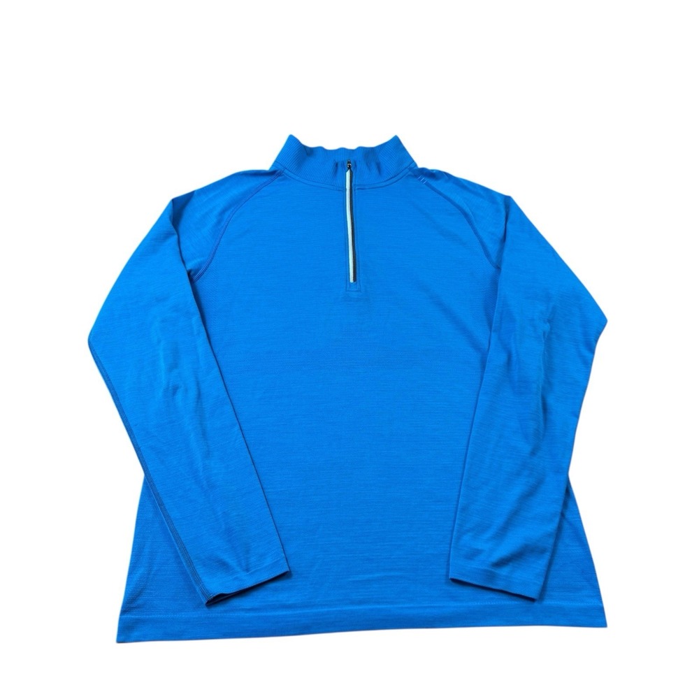 Lululemon Blue Half Zip Metal Vent Men’s Performance Pullover Size Medium M